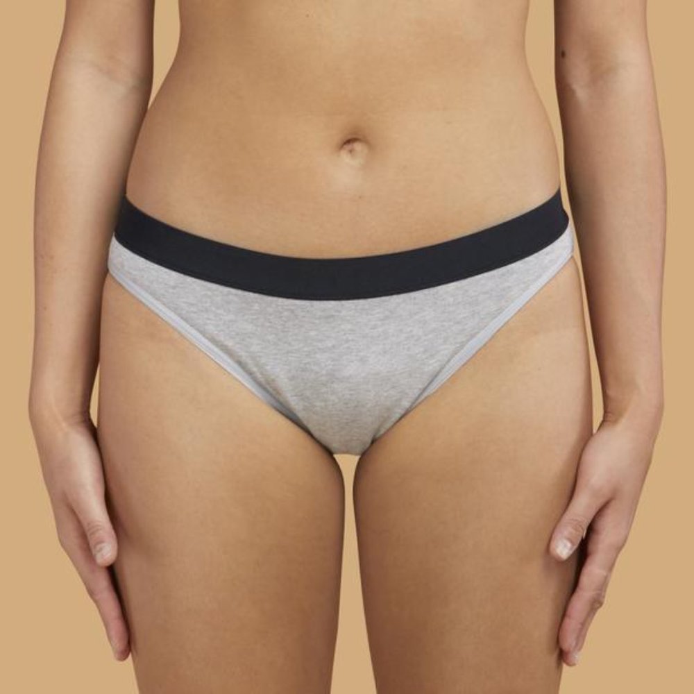 Thinx Organic Cotton Bikini underwear in Grey